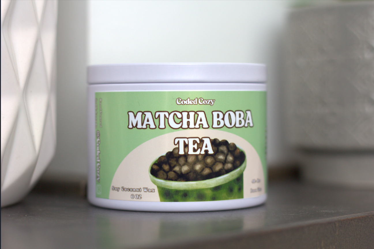 MATCHA BOBA TEA CANDLE