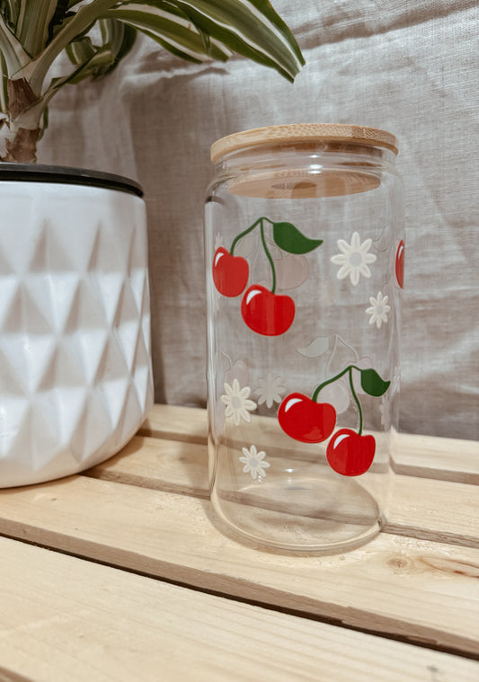 CHERRY GLASS TUMBLER