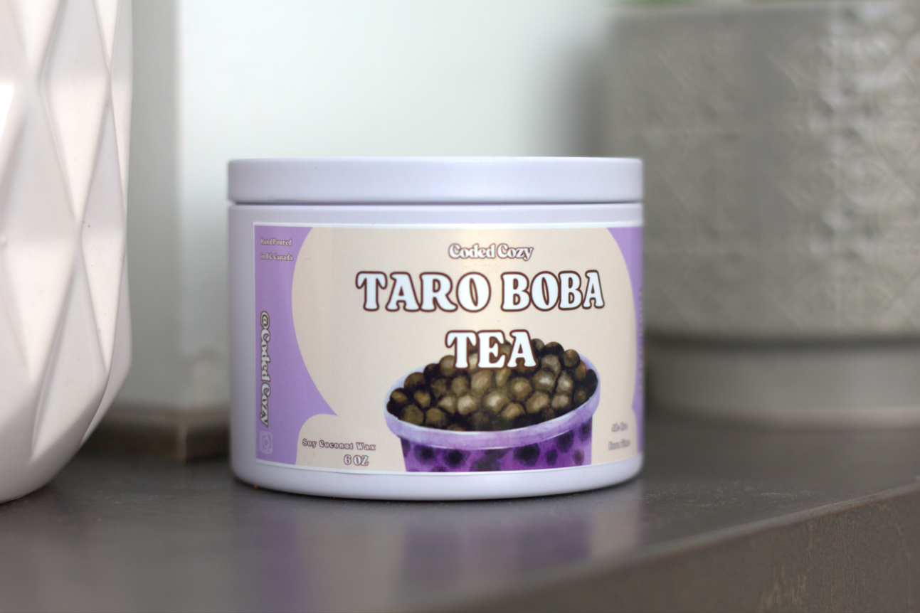 TARO BOBA TEA CANDLE